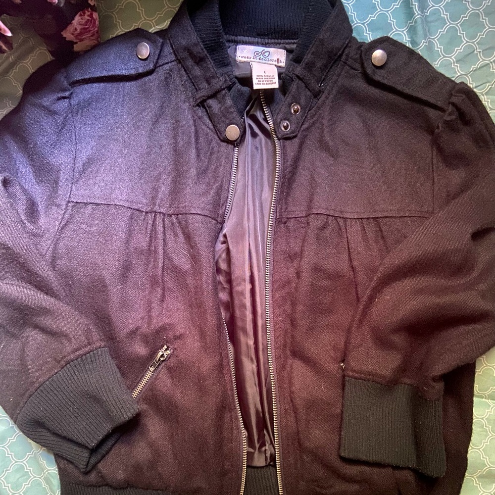 Cropped Moto Style Jacket